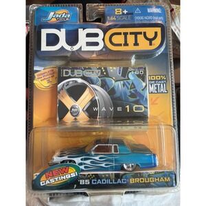 Jada Toys Dub City Wave 10 1985 Cadillac Brougham Blue Flames 1:64 Diecast 12020